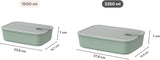 NEW Retails $44, Mepal - Food Container EasyClip - Container with lid & sliding closure - Suitable for microwave, steam cooker, refrigerator, and freezer - Airtight & leak-proof - 2,25 l - Nordic white