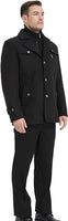 NEW Litteking Men's Winter Pea Coat Casual Woolen Trench Coat Single Breasted Short Wool Jacket - Size Medium - Retails $150+