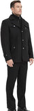 NEW Litteking Men's Winter Pea Coat Casual Woolen Trench Coat Single Breasted Short Wool Jacket - Size Medium - Retails $150+