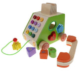 NEW Enakshi 3 in 1 Wooden Telephone Activity Play Center, Pull Along & Pretend Play Landline Toy for Kids and Toddlers|Collectibles