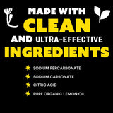 NEW Retails $50+, Sealed Molly's Suds Oxygen Whitener | Powerful Bleach Alternative, Chlorine Free & Color Safe | Brightens Whites and Removes Stains (Pure Lemon Essential Oil - 79 oz)