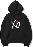 NEW The Weeknd Printed Hoodies XO Fashion Letter Print Hooded Sweatshirt Men Women Harajuku Hip Hop Pullover Hoodie Tops, Sz L