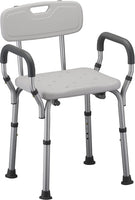 NEW Guardian Shower Chair for Bathtub, Bath Chair for Inside Shower, Shower Chair with Arms and Back, Height Adjustable Bath Chair Shower Chair for Seniors with Shower Head Holder, Retails $98+