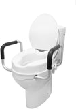 NEW Retails $110, PEPE Mobility Raised Toilet Seat with Handles 4 Inch (Fits Round and Elongated Toilets up to 15"), Toilet Seat Riser for Seniors, 300 lbs Capacity