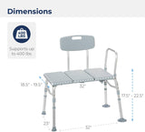NEW Drive Medical Transfer Tub Bench, Knocked Down, Tool-free, 1 Each 1 count, Retails $133
