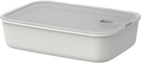 NEW Retails $44, Mepal - Food Container EasyClip - Container with lid & sliding closure - Suitable for microwave, steam cooker, refrigerator, and freezer - Airtight & leak-proof - 2,25 l - Nordic white