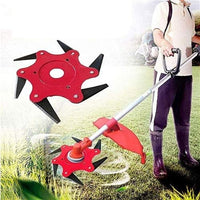 NEW Universal Fit Trimmer Head 6 Steel Blades, Lawn Mower Blades Trimmer Grass Head Razors 65Mn Weed Eater Brush Cutter Tool for Home Garden Backyard Orchard Park Agricultural Use