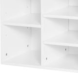 NEW IN BOX Retails $105, HOMCOM Shoe Bench with Storage, Upholstered Entryway Bench with Adjustable Shelves, Cushion for Living Room, Hallway, White