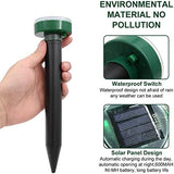 NEW Hicollie 4 Pack Solar LED Ultrasonic Waterproof Pest Repellent with IP56 Protection for Snakes, Voles, Rats, Mice etc. Chemical Free!