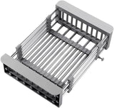 NEW Expandable Over The Sink Dish Rack, Rustproof Stainless Steel for Kitchen, Dish Drain Rack for Drying Dishes Fruit,
