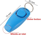 NEW Portable Dog Training Clickers and Whistle in One Stop Barking Training Tool Pet Supplies for Dog Cats Puppy Birds Horses (BLACK)