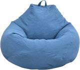 NEW Bean Bag Chair Cover (Without Filler) Bean Bag Sofa Couch Cover High Back Lazy Sofa Bean Bags Plush Toy Storage Bag Clothes Organizer Beanbag Chair Cover for Adults Kids (Blue, M:31.5x35.4in)