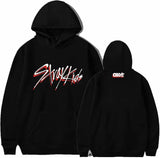 NEW sdfsdfsd Kpop-Stray Kids Album GO LIFE Idol Hoodie, Unisex Black Casual Sweatshirt for StrayKids Fans STAY Gift, Sz L