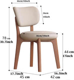 NEW Retails $547, Wayfair Assembled Modern Upholstered White Boucle Chairs Set of 2, Modern with Solid Wood Legs for Living Room, Dining etc (Black Legs)