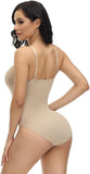 NEW Shapewear for Women Tummy Control Body Suit, Sexy Deep V Neck Body Shaper, Seamless Tank Tops Jumpsuit (Color : Nude, Size : L)