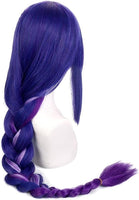 NEW Anime Cosplay Wig for Applies to Genshin Impact Raiden Shogun Baal Purple Mixed Color Long Ponytail Hair Modeling Party Dress Up Wig Heat Resistant Synthetic Hair + Wig Cap