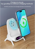 NEW 1Set Wireless Fast Charger Wireless Amplification Mobile Phone Tablet Bracket Small Chair Multifunctional