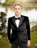 NEW Retails $65, Isaac Mizrahi Boys Velvet Blazer Slim Fit Suit Jacket Sports Coats Two Button Tuxedo Jacket for Kids Prom Wedding Dinner Party Sz 10