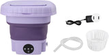 NEW Retails $55, Portable Washing Machine, Automatic Mini Foldable Bucket Washer with Drainage Pipe for Underwear, Baby Clothes, Towels, Socks, 11L Large Capacity for RV Camping Travel Apartment