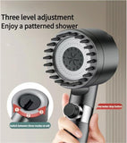 NEW Turbocharged Shower Head Set: Multi-Hole Booster/Explosion-Proof Hose + 5 Filter Elements/one-Button Quick-Install Design/Enjoy a Powerful and Comfortable Bath