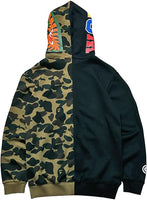 NEW EUDOLAH Hoodie Shark Camo Unisex Zipped Jacket Fashion Street Wear Unisex for Men Women, Sz S