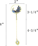 NEW yueton Peacock Metal Bookmarks 24K Gold Plated Brass Page Marker with Metal Pendant
