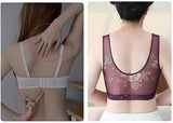 NEW LexTex Ellebloom - Ice Silk Lace Cooling Comfort Bra, Anti-Sagging Wire-Free Bra, Comfort Soft Bra, Lift Bra Women, Fits Like a Small/Medium, Blue