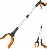 NEW Grabber Reacher Tool - 32” Extra Long Foldable Gripper and Reaching Tool - Heavy Duty Pick Up Stick Grabbers for Seniors, Trash, Surgery Recovery Must Haves Gifts (Orange)