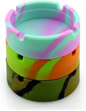 NEW Gizhome 3 Pack Silicone Ashtray Premium Silicone Rubber High Temperature Heat Resistant Round Design Ashtray Durable Camouflage Colors