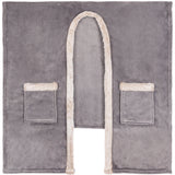 NEW Dotcom Throw Blanket Poncho Tranquility Solid Grey, ONE SIZE FITS ALL
