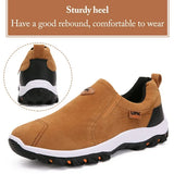 NEW Retails $45, Mens Hiking Shoes Laceless Suede Breathable Slip Resistant Boots Lightweight Sneakers for Outdoor Activity Hiking Walking, Men's Sz 12