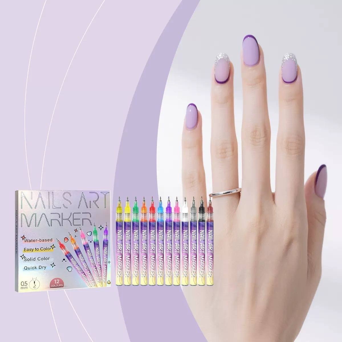 Nail Art Pens Set No. 244514, 4 Styles, Tax Included