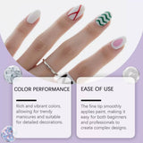 Nail Art Pens Set No. 244514, 4 Styles, Tax Included