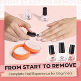 NEW Modelones Nail Polish Kit with 3 Classic Colors (5ml), Remover Pads and Treatment Oil, Gossip