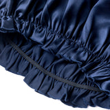 NEW THXSILK 100% Mulberry Pure Silk Sleep Cap Navy Silk Bonnet, 30x30cm, Retails $59