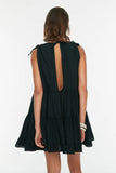 NEW Retails $80 Trendyolmilla Oversize Voile Beach Dress, Black, Sz L