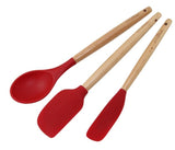 NEW, PRIME CHEF 3-Piece Silicone Tools, RED