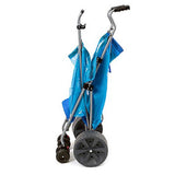 NEW Retails $130+, Seina Steel Framed Collapsible Versatile Multi-use Garden Cart or Beach Sand Cruiser, 2 built-in cup holders and an umbrella holder, Blue