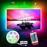 New 5V USB RGB LED Strip Light (10M) with 24Key Bluetooth Remote Controller, great for adding light to any space