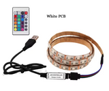 New (5 Meter) 5V USB LED Strip RGB Light 5050 24Key Remote Control Kit USB Power Waterproof Flexible Led Tape Adhesive TV Backlights