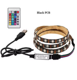New 5V USB LED Strip RGB Light 5050 24Key Remote Control Kit USB Power Waterproof Flexible Led Tape Adhesive TV Backlights 5 Meter