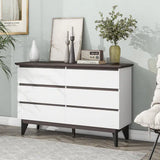 NEW Retails $500 Assembled Comptree 6-Drawer White Wood Dresser