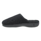 NEW ISO by isotoner Women's Nora Chevron Micro-terry Slide Slippers, Black, Sz L 8-9.5
