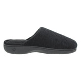 NEW ISO by isotoner Women's Nora Chevron Micro-terry Slide Slippers, Black, Sz L 8-9.5