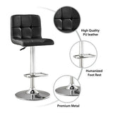 NEW IN BOX Hometrends Quilted Swivel Bar Stool, Hometrends Swivel Bar Stool, Adjustable Height, Black, Retails $74