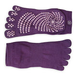 NEW Gaiam Grippy Yoga Socks - S/M - Sparkling Grape! Fits women shoe size 5-10 & men 4-9