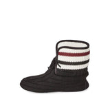 NEW George Men's Knit Cabin Slippers, Black, Sz 9/10