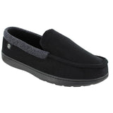 NEW Isotoner Men’s Closed Back Slippers, Black, Sz L