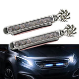 NEW Wind Powered Universal DRL LED Lights For Any Cars Blue Colour 2 Pcs