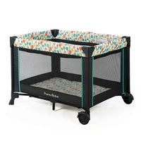 NEW Pamo Babe Bassinet Nursery Center Play Yard Crib w/ Changing Table, Grey & Blue, Retails $279+